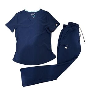 EPIC by IRG Navy Blue Scrub Top & Pants Set Women’s Size: XS NWOT